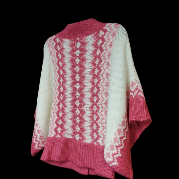 *SALE* EUC Favorite Girl Pink & White Women's Button Up Sweater Size M - Picture 2 of 6
